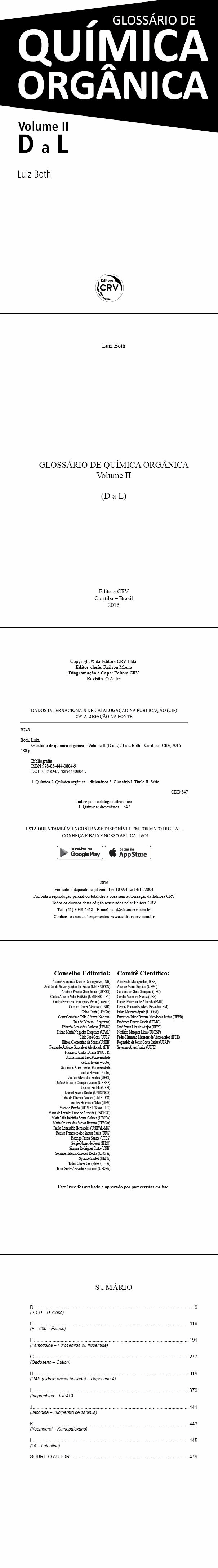 GLOSSÁRIO DE QUÍMICA ORGÂNICA <br>Volume II (D a L)