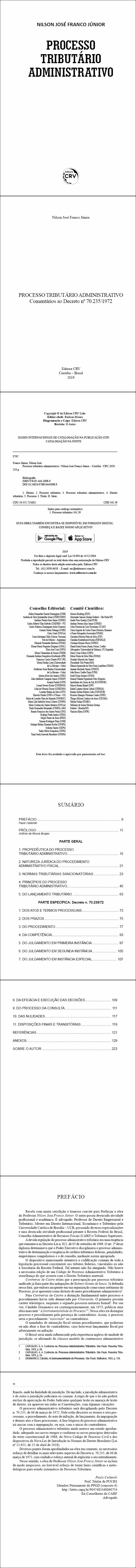 PROCESSO TRIBUTÁRIO ADMINISTRATIVO <br>Comentários ao Decreto nº 70.235/1972