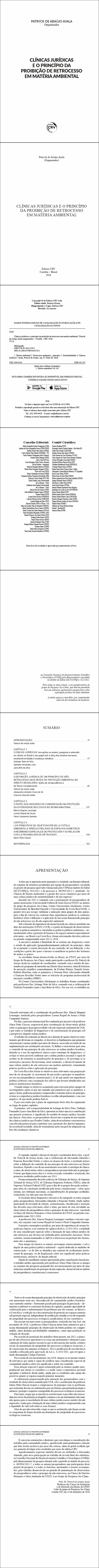 CLÍNICAS JURÍDICAS E O PRINCÍPIO DA PROIBIÇÃO DE RETROCESSO EM MATÉRIA AMBIENTAL