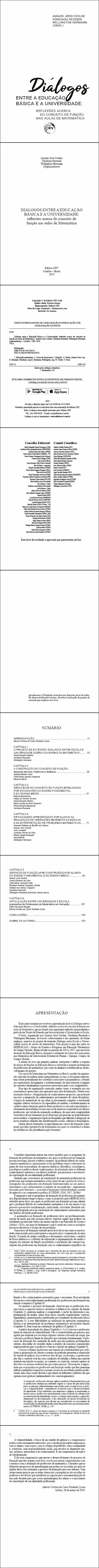 DIÁLOGOS ENTRE A EDUCAÇÃO BÁSICA E A UNIVERSIDADE:  <br>reflexões acerca do conceito de função nas aulas de Matemática