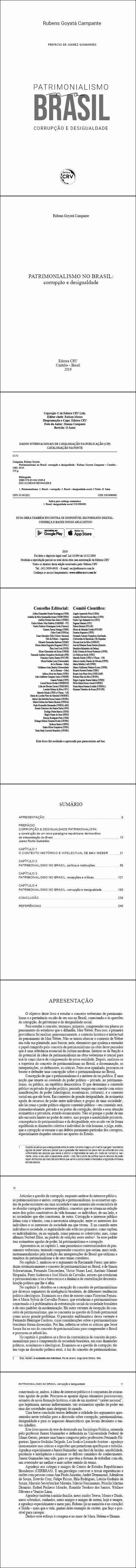 PATRIMONIALISMO NO BRASIL:  <br>corrupção e desigualdade