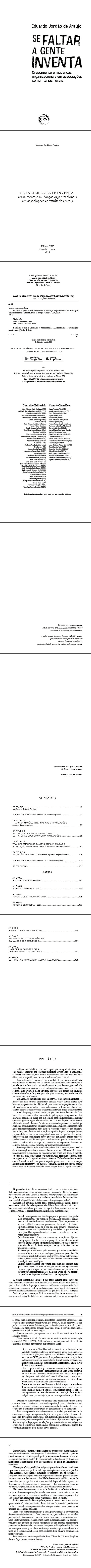 SE FALTAR A GENTE INVENTA:  <br>crescimento e mudanças organizacionais em associações comunitárias rurais