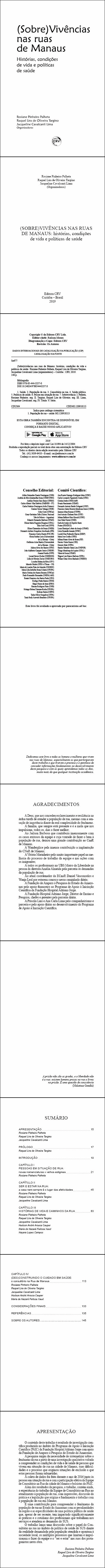 (SOBRE)VIVÊNCIAS NAS RUAS DE MANAUS:  <br>histórias, condições de vida e políticas de saúde