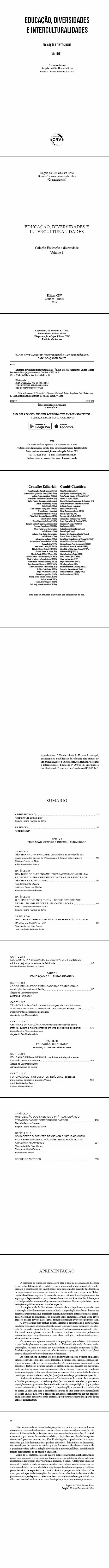 EDUCAÇÃO, DIVERSIDADES E INTERCULTURALIDADES <br> Coleção Educação e diversidade <br>Volume 1