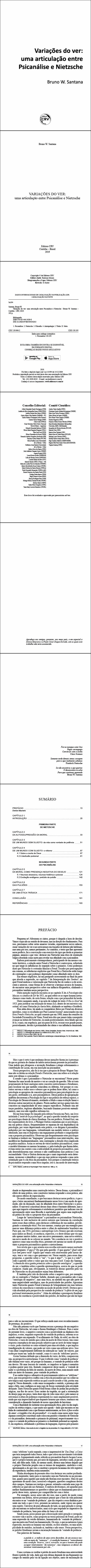 VARIAÇÕES DO VER: <br>uma articulação entre Psicanálise e Nietzsche