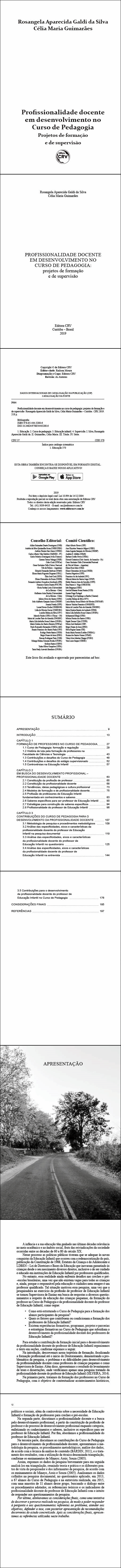 PROFISSIONALIDADE DOCENTE EM DESENVOLVIMENTO NO CURSO DE PEDAGOGIA:  <br>projetos de formação e de supervisão