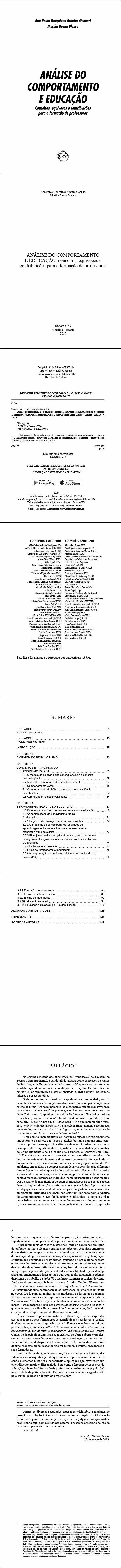 ANÁLISE DO COMPORTAMENTO E EDUCAÇÃO:  <br>conceitos, equívocos e contribuições para a formação de professores