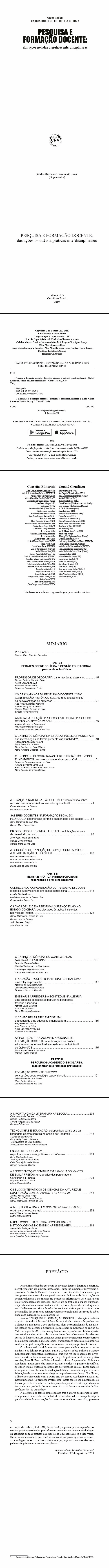 PESQUISA E FORMAÇÃO DOCENTE: <br>das ações isoladas a práticas interdisciplinares