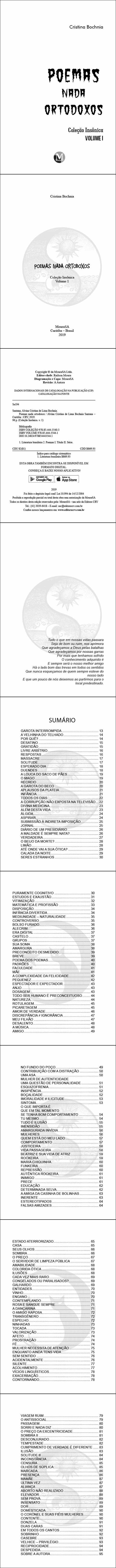 POEMAS NADA ORTODOXOS <br> Coleção Insônica - Volume 1