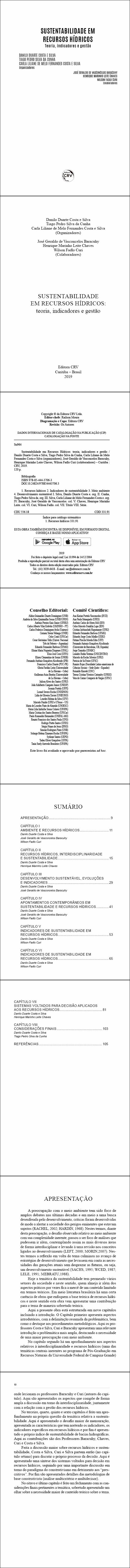 SUSTENTABILIDADE EM RECURSOS HÍDRICOS: <br>teoria, indicadores e gestão