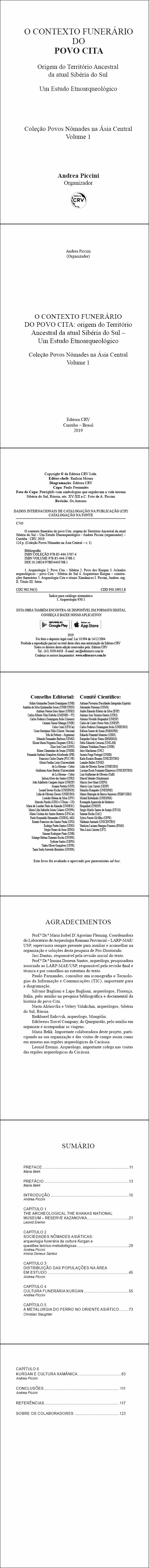 O CONTEXTO FUNERÁRIO DO POVO CITA: <br> origem do Território Ancestral da atual Sibéria do Sul – Um Estudo Etnoarqueológico <br>Coleção Povos Nômades na Ásia Central<br> Volume 1