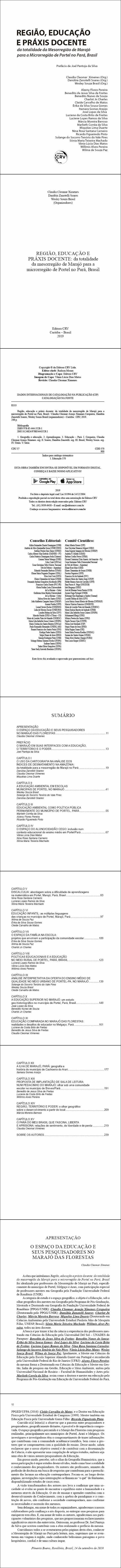REGIÃO, EDUCAÇÃO E PRÁXIS DOCENTE:<BR> da totalidade da mesorregião de Marajó para a microrregião de Portel no Pará, Brasil