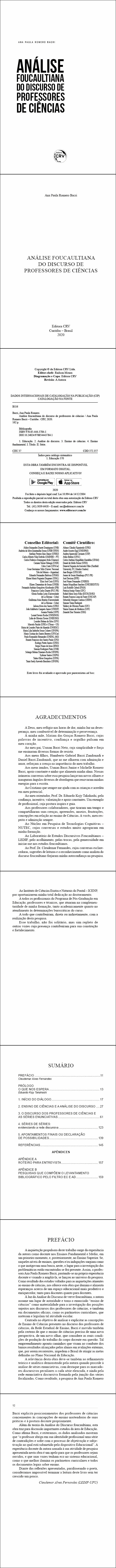 ANÁLISE FOUCAULTIANA DO DISCURSO DE PROFESSORES DE CIÊNCIAS