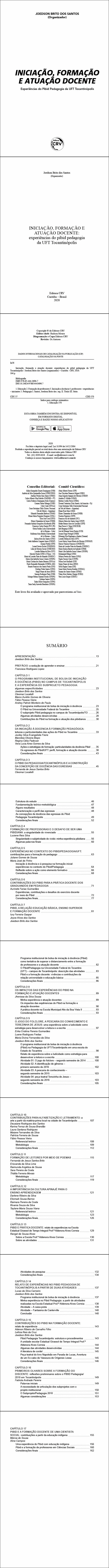 INICIAÇÃO, FORMAÇÃO E ATUAÇÃO DOCENTE: <br>experiências do pibid pedagogia da UFT Tocantinópolis