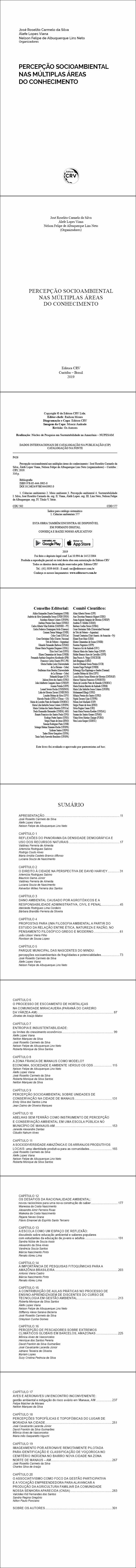 PERCEPÇÃO SOCIOAMBIENTAL NAS MÚLTIPLAS ÁREAS DO CONHECIMENTO