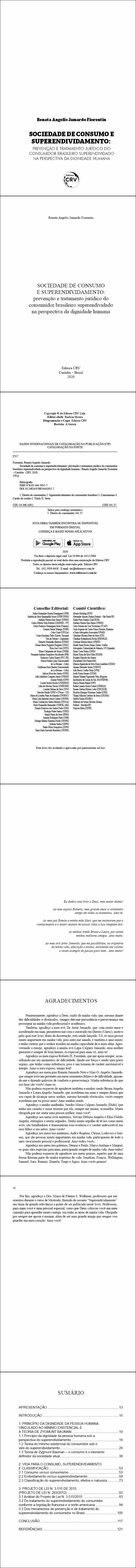 SOCIEDADE DE CONSUMO E SUPERENDIVIDAMENTO: <br>prevenção e tratamento jurídico do consumidor brasileiro superendividado na perspectiva da dignidade humana