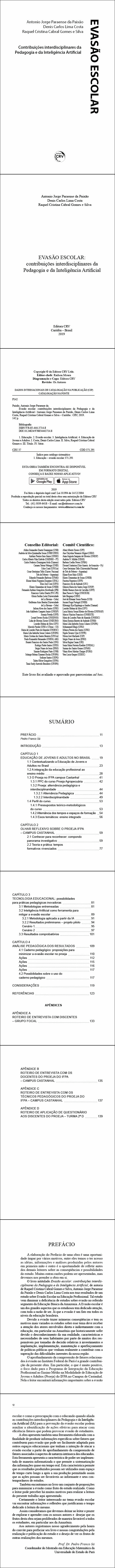 EVASÃO ESCOLAR: <br>contribuições interdisciplinares da Pedagogia e da Inteligência Artificial