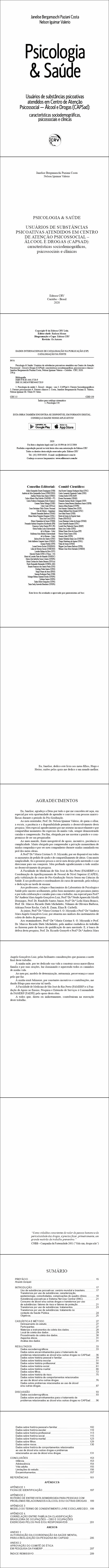 PSICOLOGIA & SAÚDE <br>USUÁRIOS DE SUBSTÂNCIAS PSICOATIVAS ATENDIDOS EM CENTRO DE ATENÇÃO PSICOSSOCIAL – ÁLCOOL E DROGAS (CAPSAD): <br>características sociodemográficas, psicossociais e clínicas