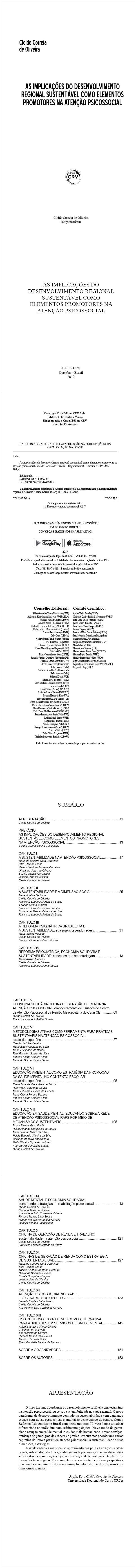 AS IMPLICAÇÕES DO DESENVOLVIMENTO REGIONAL SUSTENTÁVEL COMO ELEMENTOS PROMOTORES NA ATENÇÃO PSICOSSOCIAL