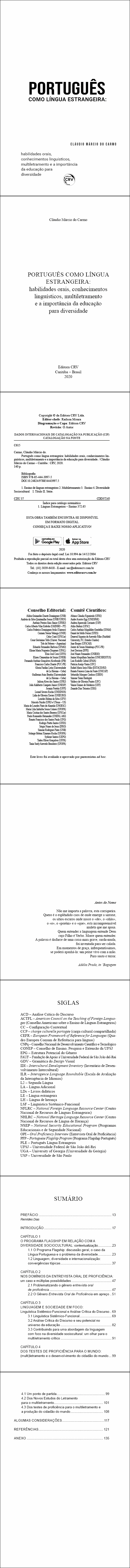 PORTUGUÊS COMO LÍNGUA ESTRANGEIRA: <br>habilidades orais, conhecimentos linguísticos, multiletramento e a importância da educação para diversidade