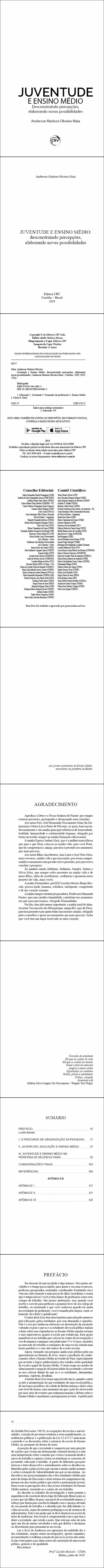 JUVENTUDE E ENSINO MÉDIO: <br>desconstruindo percepções, elaborando novas possibilidades