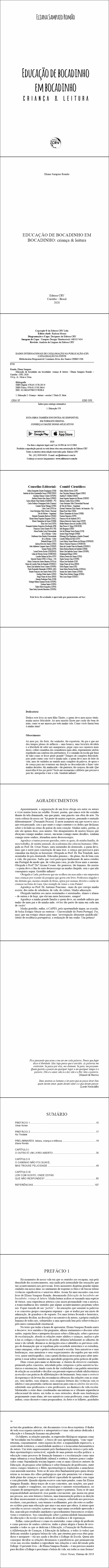 EDUCAÇÃO DE BOCADINHO EM BOCADINHO:<br> criança & leitura