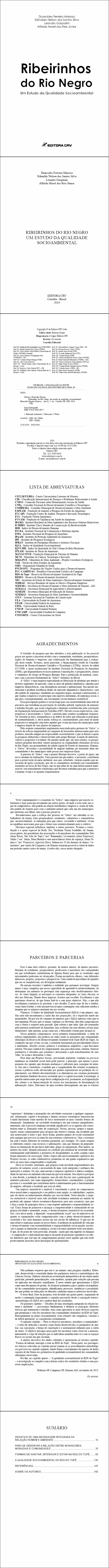 RIBEIRINHOS DO RIO NEGRO<br>Um Estudo da Qualidade Socioambiental