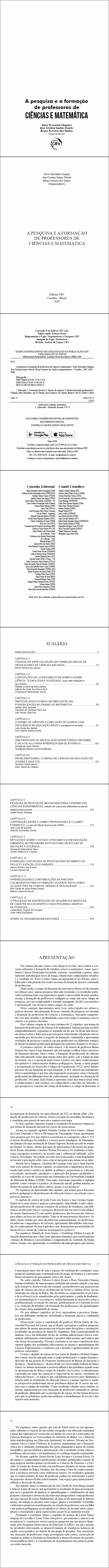 A PESQUISA E A FORMAÇÃO DE PROFESSORES DE CIÊNCIAS E MATEMÁTICA