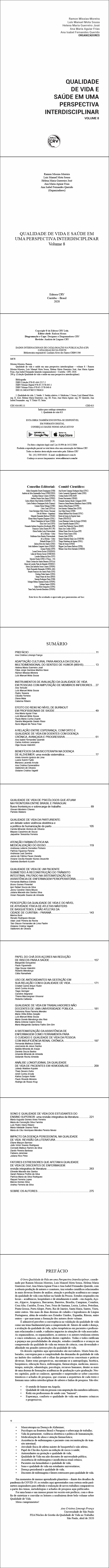 QUALIDADE DE VIDA E SAÚDE EM UMA PERSPECTIVA INTERDISCIPLINAR <br>Volume 8