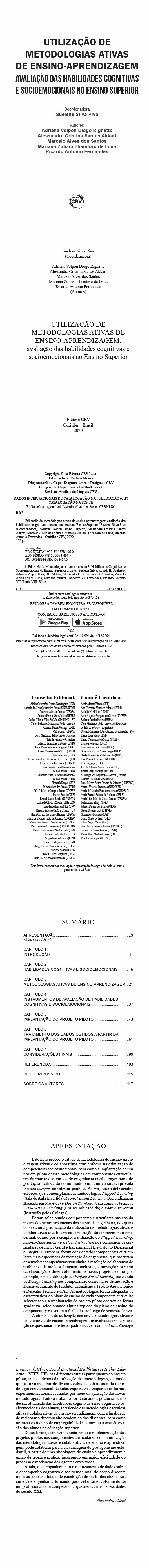 UTILIZAÇÃO DE METODOLOGIAS ATIVAS DE ENSINO-APRENDIZAGEM: <br>avaliação das habilidades cognitivas e socioemocionais no Ensino Superior