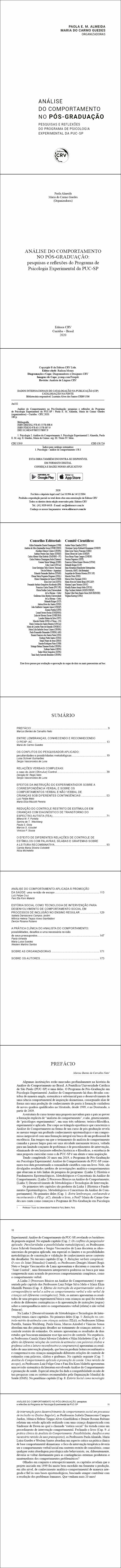 ANÁLISE DO COMPORTAMENTO NO PÓS-GRADUAÇÃO:<br> pesquisas e reflexões do Programa de Psicologia Experimental da PUC-SP