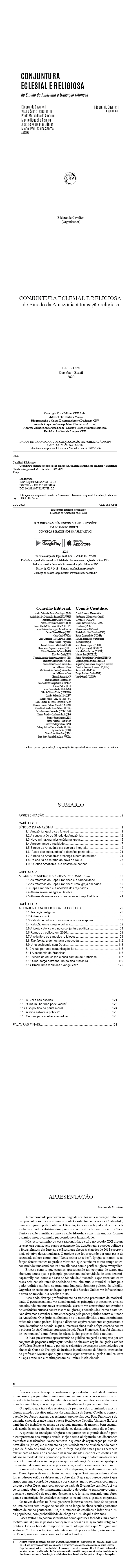 CONJUNTURA ECLESIAL E RELIGIOSA: <br>do Sínodo da Amazônia à transição religiosa