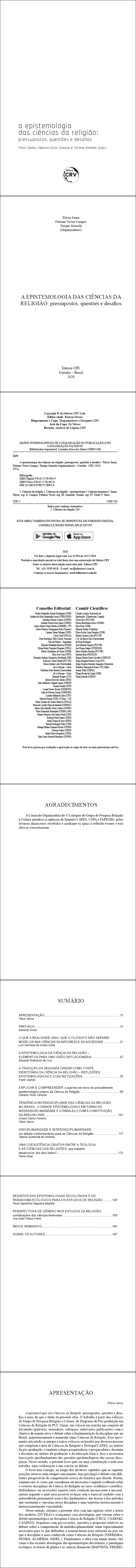 A EPISTEMOLOGIA DAS CIÊNCIAS DA RELIGIÃO:<br> pressupostos, questões e desafios