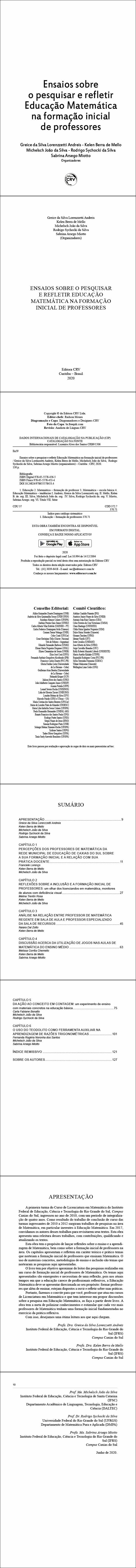 ENSAIOS SOBRE O PESQUISAR E REFLETIR EDUCAÇÃO MATEMÁTICA NA FORMAÇÃO INICIAL DE PROFESSORES