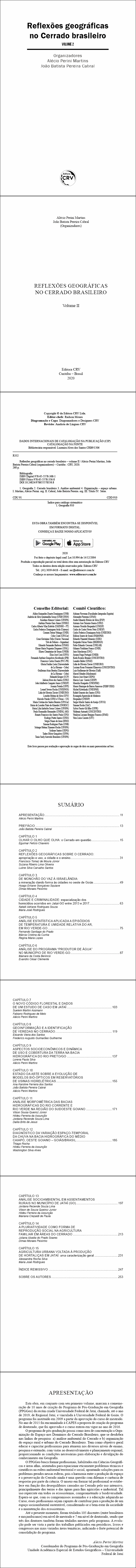 REFLEXÕES GEOGRÁFICAS NO CERRADO BRASILEIRO - Volume II