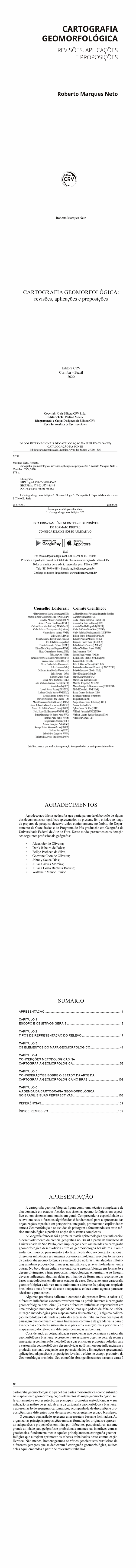 CARTOGRAFIA GEOMORFOLÓGICA: <br>revisões, aplicações e proposições