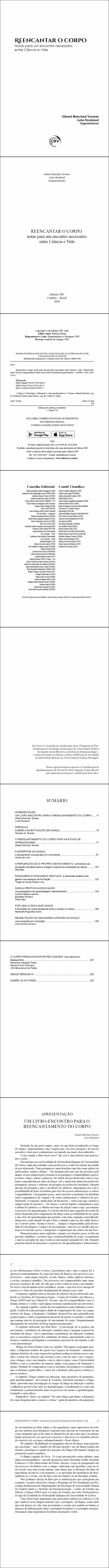 REENCANTAR O CORPO:<br> notas para um encontro necessário entre Ciência e Vida