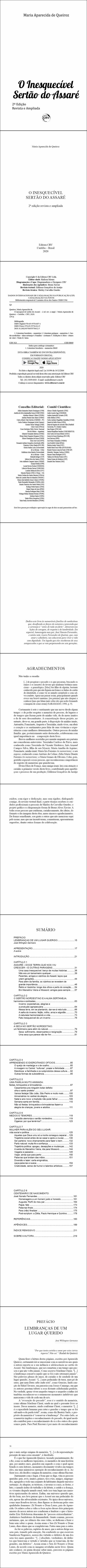 O INESQUECÍVEL SERTÃO DO ASSARÉ <br> 2ª edição revista e ampliada