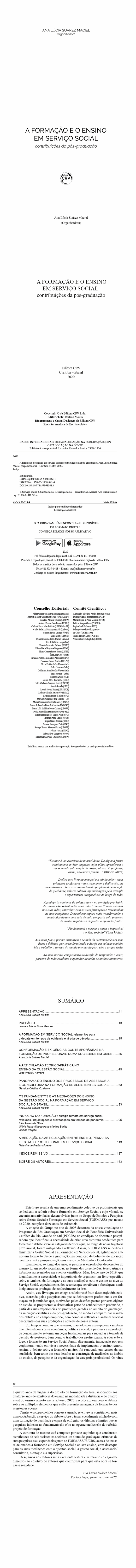 A FORMAÇÃO E O ENSINO EM SERVIÇO SOCIAL: <br>contribuições da pós-graduação