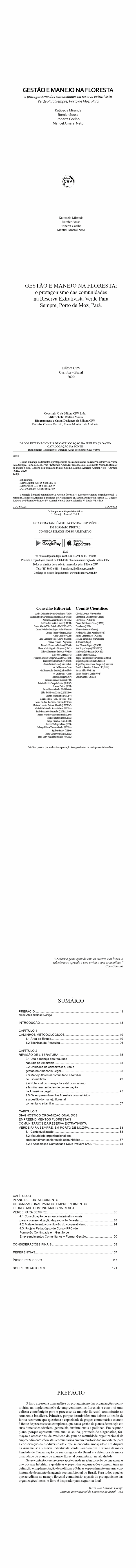 GESTÃO E MANEJO NA FLORESTA:<br> o protagonismo das comunidades na Reserva Extrativista Verde Para Sempre, Porto de Moz, Pará.