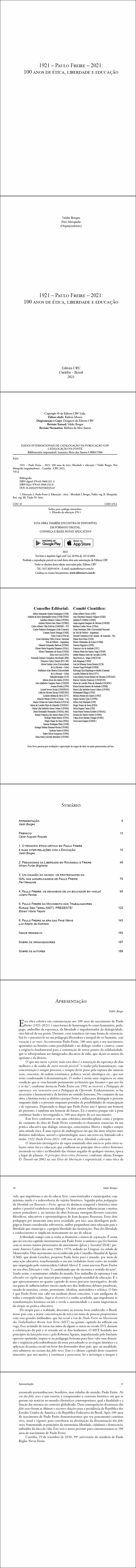 1921 – Paulo Freire – 2021:<br>100 anos de ética, liberdade e educação