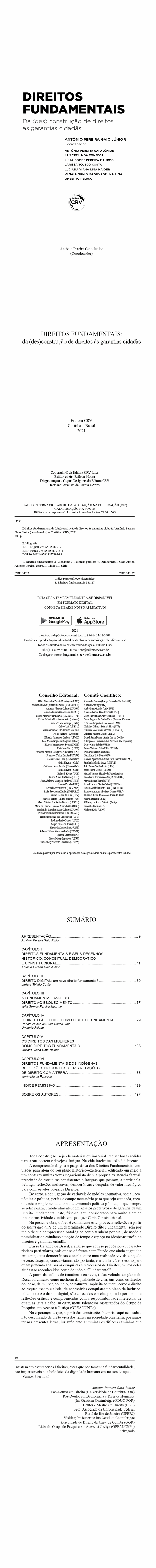 DIREITOS FUNDAMENTAIS: <br>da (des)construção de direitos às garantias cidadãs