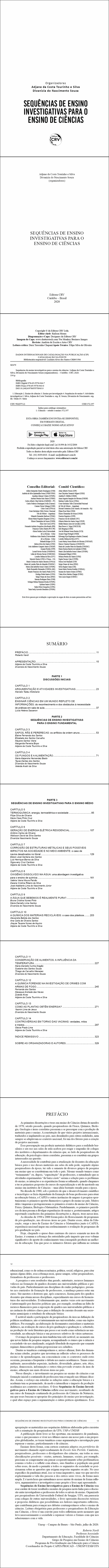 SEQUÊNCIAS DE ENSINO INVESTIGATIVAS PARA O ENSINO DE CIÊNCIAS