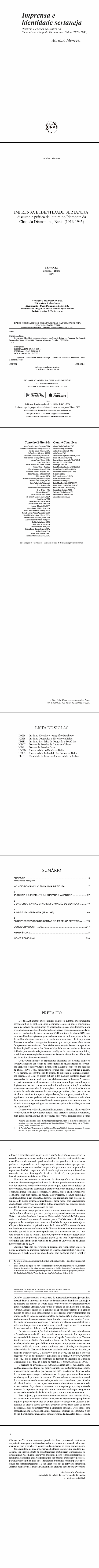 IMPRENSA E IDENTIDADE SERTANEJA: <br>discurso e prática de leitura no Piemonte da Chapada Diamantina, Bahia (1916-1943)