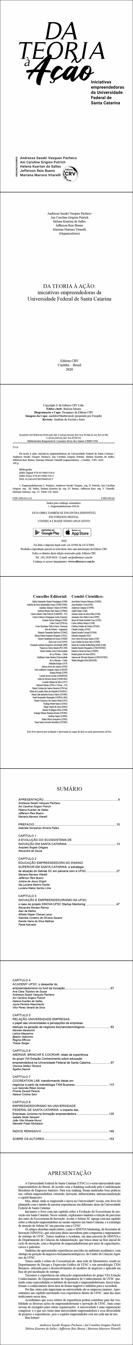 DA TEORIA À AÇÃO:<br>iniciativas empreendedoras da Universidade Federal de Santa Catarina