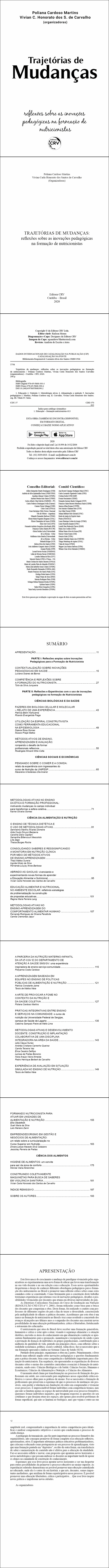 TRAJETÓRIAS DE MUDANÇAS: <br>reflexões sobre as inovações pedagógicas na formação de nutricionistas