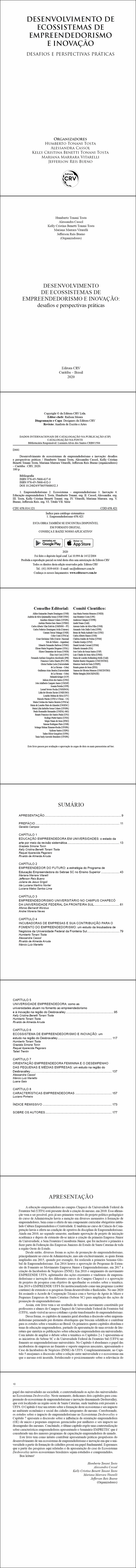 DESENVOLVIMENTO DE ECOSSISTEMAS DE EMPREENDEDORISMO E INOVAÇÃO:<br>desafios e perspectivas práticas