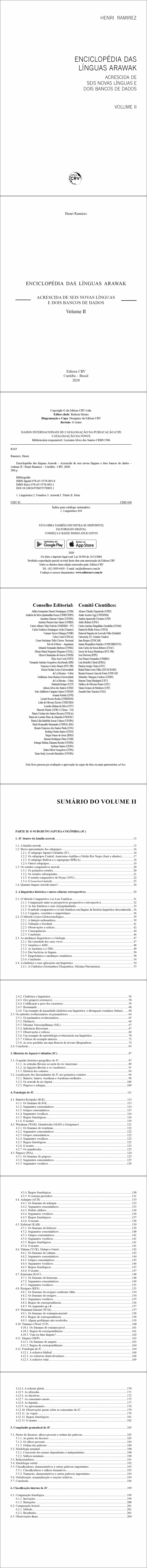 ENCICLOPÉDIA DAS LÍNGUAS ARAWAK <br> ACRESCIDA DE SEIS NOVAS LÍNGUAS E DOIS BANCOS DE DADOS <br> Volume II