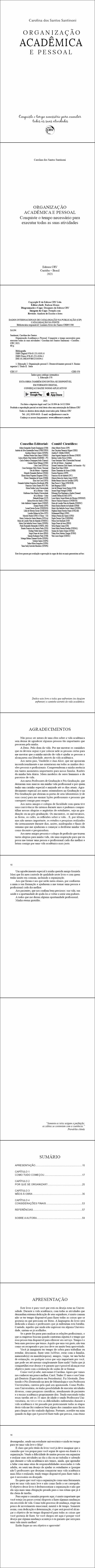 ORGANIZAÇÃO ACADÊMICA E PESSOAL <br>Conquiste o tempo necessário para executar todas as suas atividades