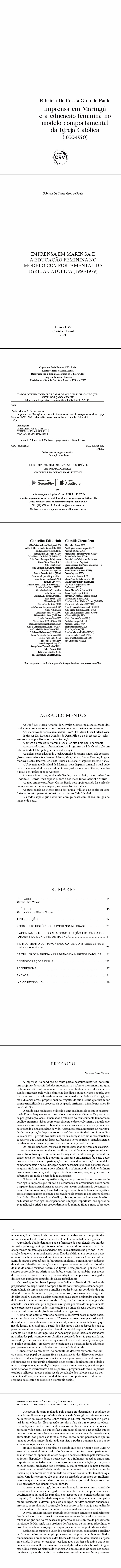 IMPRENSA EM MARINGÁ E A EDUCAÇÃO FEMININA NO MODELO COMPORTAMENTAL DA IGREJA CATÓLICA (1950-1979)